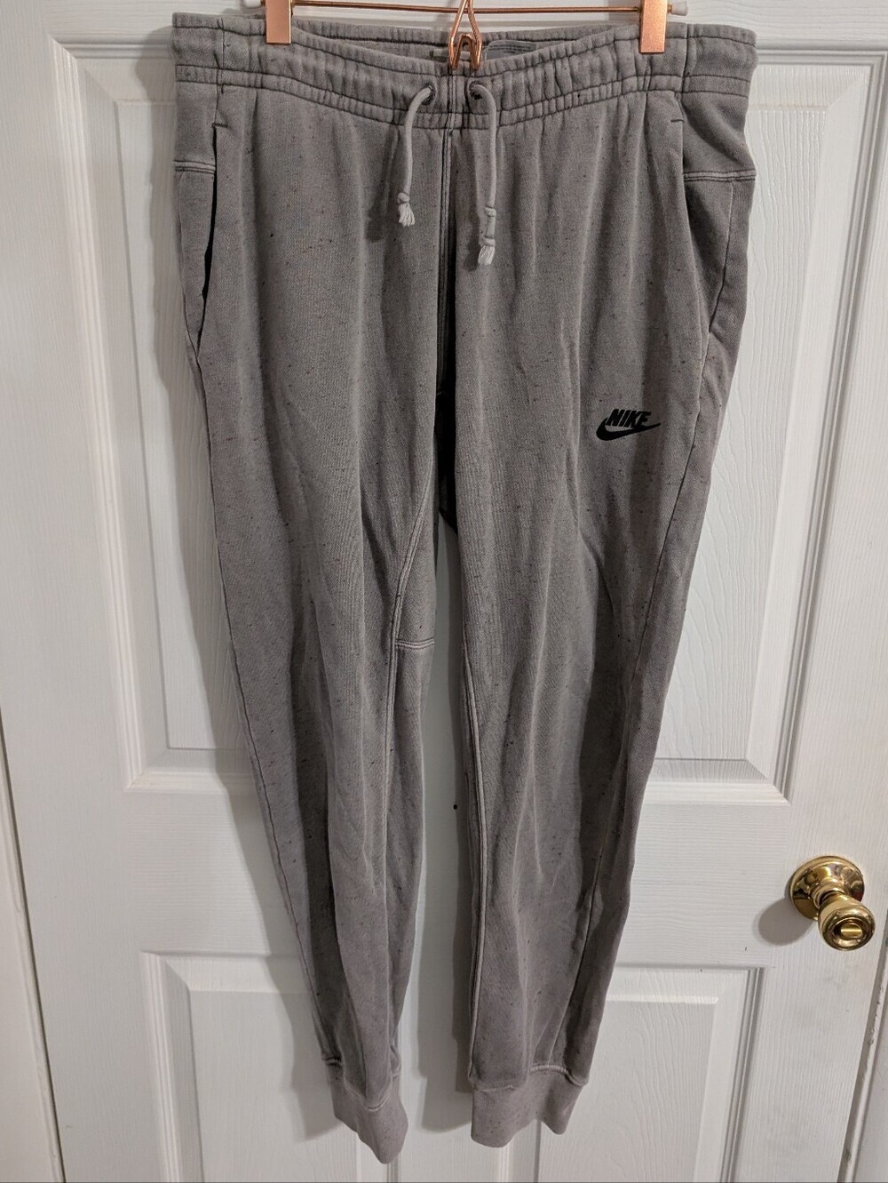 Nike Mens Sweatpants Gray Speckle Size Small Sportswear Active Performance